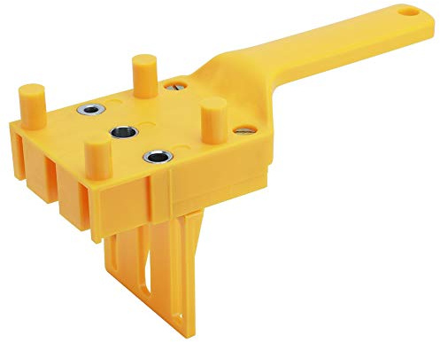 Mascherina per Tasselli per la Lavorazione del Legno, Adatta per 6 8 Punte da 10 Mm per Trapano per Legno, Tasselli per Seghe a Tazza, Guida per Trapano Portatile con Custodia in Metallo