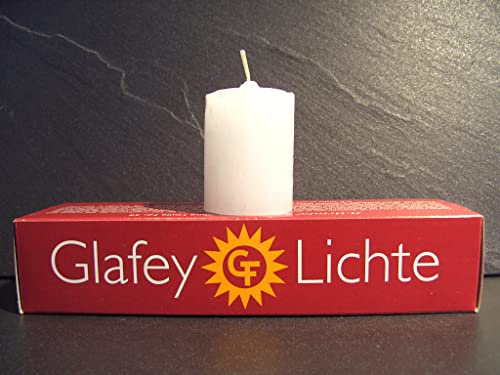 Glafey  St. Ursula  24 Stundenbrenner, ein 5er Pack | Ersatzkerzen | Grabkerzen | Grablichter (Weiß) | Teelicht