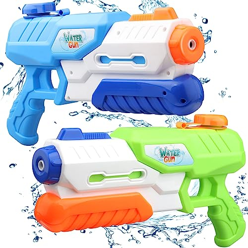 Jumbo Wasser Pistole für Kinder Erwachsene, große Wasser Pistole 2-Pack, 1200ml leistungsstarker Wasser Blaster, Strand Sommer Sport Hinterhof Garten Party Schwimmbad Spiel Geschenk