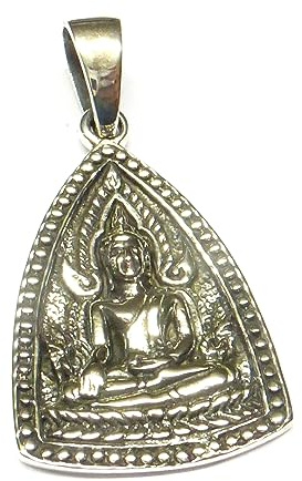 Silberschmuck - BG Anhänger aus Sterlingsilber, Motiv Buddha, Schutzsymbol & Glücksbringer, Schmuck Unisex