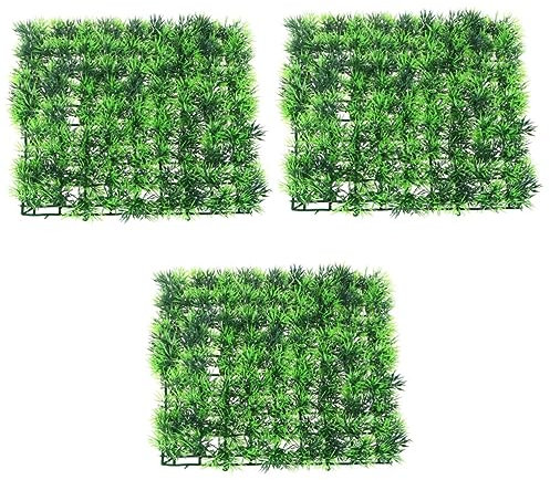 FRCOLOR 3pcs Vivid Aquarium Grass Mat Artificial Grass Outdoor Flooring Pet Rug Mat Fish Tank Decoration