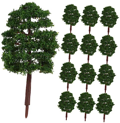 HAPINARY Green Landscape Tree Architectural Model Tree 20Pcs 9Cm Plastic Scenery Landscape Model for Living Room