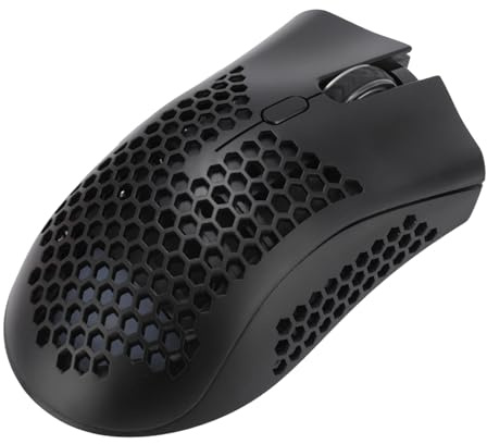 Elprico Wireless Gaming Mouse, Lightweight Honeycomb Shell RGB Backlit Computer Mice, 2.4Ghz 800mAh Battery, 3 DPI Levels, with USB Receiver, for PC Laptop