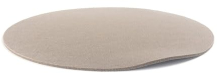 Untersetzer aus Filz, 3 mm dick, rund, D 35 bis D 50 cm, 20 Farben, Tisch Sideboard Regal Kommode Blumenvase Topf Teller Schüssel Pfanne (106 graubeige, D 45 cm)