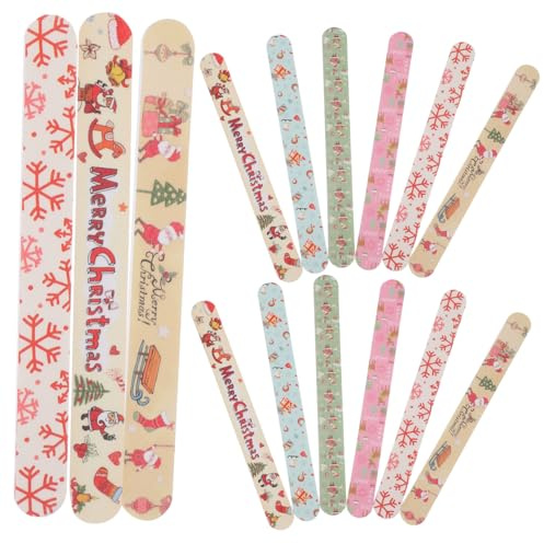 Healvian 24 Stück Nail Files Weihnachts Nagelfeile Nagelpolierstreifen Pedikürefeile Mit Weihnachtsmotiv Nagelfeile Mit Weihnachtsmotiv