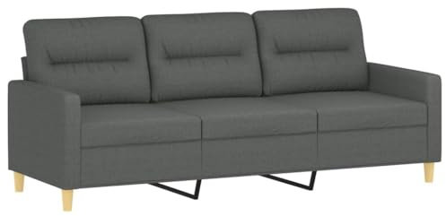 HETFTJN Küchensofa Schlafcouch Sofas Bigsofa - 3-Sitzer-Sofa Dunkelgrau 180 cm Stoff für Hotelzimmer Relaxationsraum Sitzzimmer Büro
