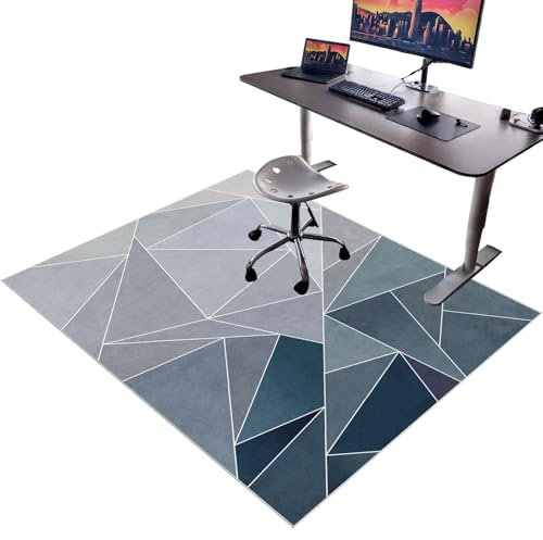 Bodenschutzmatte für Hartböden, 80 x 120 cm Stuhlmatte für Hartholzböden, Bürostuhl Unterlage, rutschfest Gaming Stuhlmatten für Teppich, Unterlage Schreibtischstuhl Geeignet für Büro und Zuhause