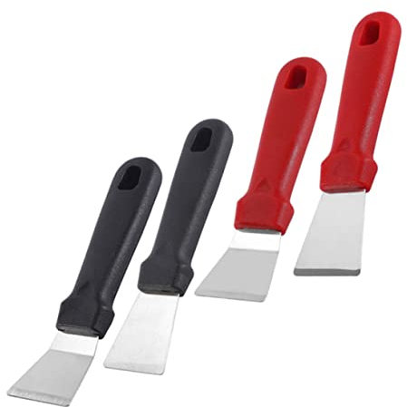 OKUMEYR Pala para Hielo para Refrigerador y Herramienta De Limpieza 4 Piezas Acero Inoxidable Mango Cómodo y Diseño para Deshielo Cocina