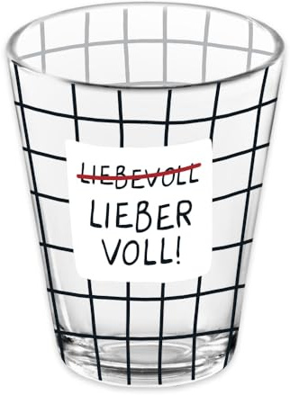 Grafik-Werkstatt Schnapsglas | 60 ml |Liebevoll - Lieber Voll!