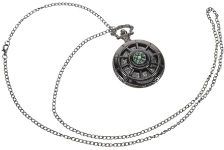 Yardwe Taschenuhr Mit Kompassfunktion Modisches Halskettenuhr-Werkzeug Vintage-Design Für Altersgruppen