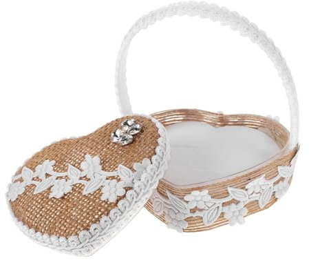 GALPADA Blumenkorb-kissen-set Elegante Hochzeitsbox Aus Jute Für Westliche Zeremonie