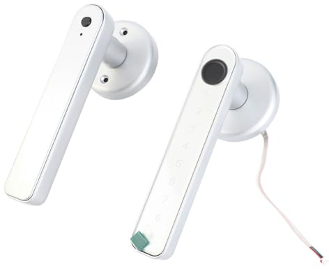 Ejoyous Dörrlås med fingeravtryck, smart dörrlås med fingeravtryck med knapphandtag för hem, lägenhet, kontor, smart lås, elektroniskt dörrlås, nyckellöst dörrlås (SILVER)