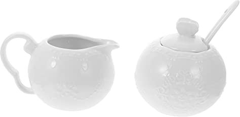 1 set pot à lait sucrier ensemble bonbons ensemble mousse expresso pichet hermétique boîte à café épices verre céramique pot à lait théière cuisine tasse sucrier