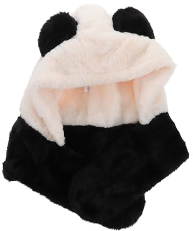 Homoyoyo Panda Bär Mütze Mit Schal Für Winter Halloween-party Cosplay Weicher Plüsch-tierhut Ohrenschutzdesign Modisches Accessoire Für Teenager Und Erwachsene