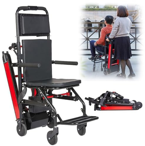 Treppenrollstuhl Elektrische Rollstühle, zusammenklappbar, leicht, Treppensteigrollstuhl, elektrische Treppensteigrollstühle, elektrischer Treppensteiger auf Raupen, Tragkraft 169 kg