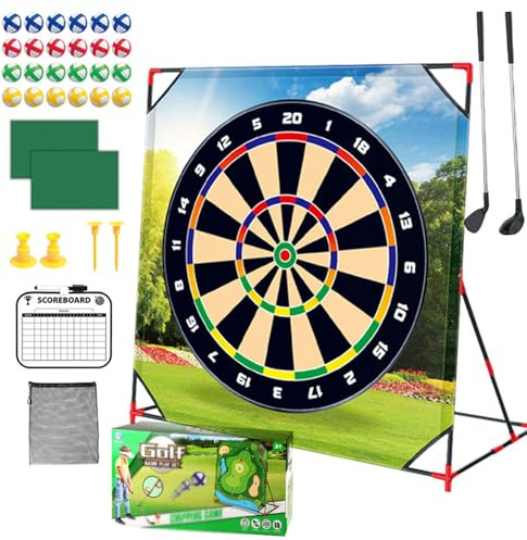 Battle Golf-spelset, Klistriga Golfdarters Chippingspel Med Medföljande Svingmatta, Förtjockad Målvägg, Lämpligt För Förälder-barn Interaktiva Spel black