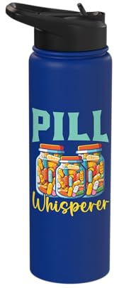 Pharmacist Prescription Pharmacy Tech Medicine Medical Stainless Steel Insulated Water Bottle