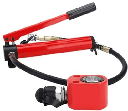 Martinetto Idraulico Con Retrazione Automatica, Capacità 30 Tonnellate Con Pompa Manuale CP-700, Kit Cilindro Idraulico, Angoli Di Utilizzo Multipli(10T jack+CP-180 hand pump)
