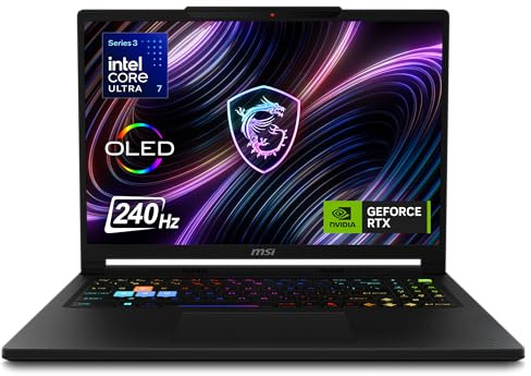 MSI Raider 16 HX Gaming Laptop, Intel® Core™ Ultra 7 255HX Processor, GeForce RTX™ 5070 Ti, 16GB RAM, 1TB SSD, 16 QHD+ 240Hz Display, Windows 11 Home, Core Black