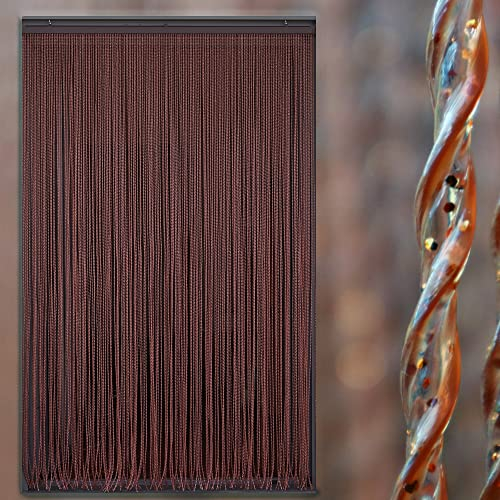 PVC-Türvorhänge Modell Capri – Aluminiumträger - Made in Italy - Eichmaß (95X200/100X220/120X230/130X240/150X250) – Fliegenvorhang (80X200, SABBIA N.10)