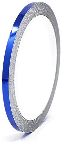 Finest Folia 8,5 Meter Glanz Zierstreifen Auto Motorrad Boot Modellbau Silber Chrom Dekorstreifen Seitenstreifen Klebestreifen (Chrom Blau, 3mm Breite)