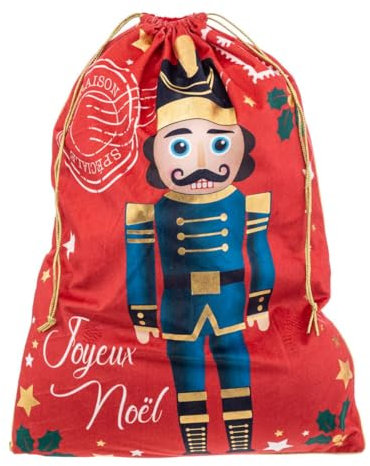 Feeric Lights et Christmas - Hotte Casse Noisette 50x70cm en Velours