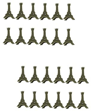 Alipis 24 STK Eiffelturm-Figur Kartenhalter Für Tischnummern Eiffelturm-fotohalter Tischnummer Steht Spanbeutel-Clips Eiffel-memohalter Eiffelturm-dekore Aktenordner Ort Metall Büro Holz