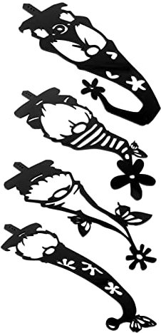 YARNOW 4pièces Piquets De Jardin Décoratifs Acrylique à Planter La Pelouse Noir pour Cours Et Jardins Extérieurs