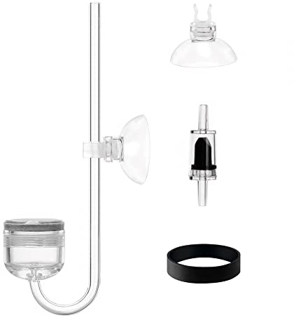 MiOYOOW CO2-diffusor för Akvarium, Atomiserare CO2-diffusor i Akryl med Bubbelräknare/returventil för Akvarieplantor