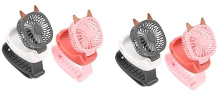 Cabilock 2 Set Tifoso Dell'orologio Ventola A Clip Elettrico Ventilatorino Portatole Usb Ventilatore Portatile Ventola Dell'orologio Usb Ventole Di Ricarica Regolabili 2 Pezzi * 2