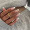 KQueenest Soft Gel Press On Nails French Tip - 30 Stück Weiß Nägel zum Aufkleben Mandel Sarg, Natürlich Fake Nails Künstliche Fingernägel zum aufkleben, Acryl Ballerina French Nägel für Frauen