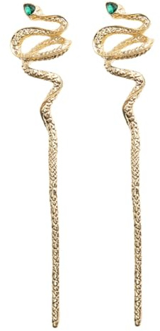 DECOMELODY Bastoncini Eleganti Accessori Resistenti alla Corrosione in Lega di Zinco Strass 2pezzi a Forma di Serpente per Chioma da Cerimonia e Acconciature Fai-da-te