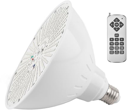 BAOFUYA LED-Poolleuchte, RGB-Farbwechsellampe mit Hoher Helligkeit, 40 W Dimmbare Unterwasserbeleuchtung für Eingelassene und Oberirdische Pools
