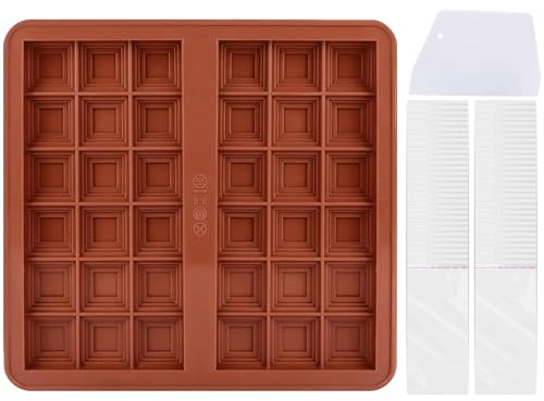 Stampo in silicone per barrette di cioccolato | Stampo in silicone per cottura – per dolci – per cioccolatini di Natale dolci fai da te barrette ripiene e snack