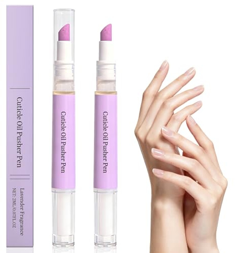 2-in-1 Nagelhautschieber Ölstift, Nail Care Pen für Trockene Geschädigte Nägel, Nagelpflegestift Keramik, Cuticle Oil Pusher Pen, Nagelpflege Feuchtigkeit, Pflege & Glänzende Nägel