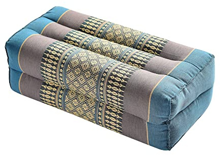 Zafuko Yoga & Meditation Cushion - Teal/Turquoise - Organic Water-Resistant Kapok Filling, Meditation Cushion, Soft Yoga Prop