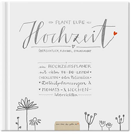 Eine der Guten Hochzeitsplaner Weiß, Hardcover, 21x21 cm | Plant eure Hochzeit – Wedding Planner mit Checklisten & Zeitplan, für die Hochzeitsvorbereitung, 112 Seiten, Recyclingpapier