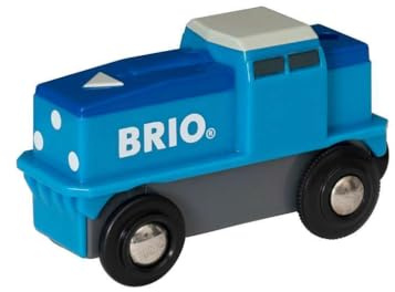 BRIO World - Locomotora de mercancìas a Pilas, vehículos para Circuito de Tren, Edad 3+ Años