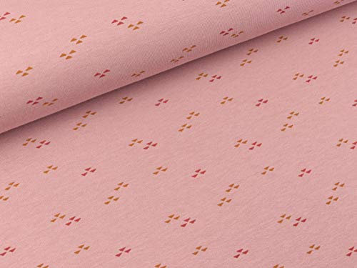 Swafing Interlock Jersey Bueno Minidreiecke auf Altrosa