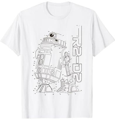 Star Wars R2-D2 Connect The Dots Line Art Z1 T-Shirt