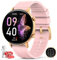 Smartwatch Damen mit Telefonfunktion, 1.32 Touchscreen Uhren Fitness Tracker mit Personalisiertem Bildschirm,Weibliches Zyklus Management,Pulsmesser Schlafmonitor, IP67 Armbanduhr für Android iOS