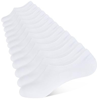 CLOSEMATE Trainer Invisible Ankle No Show Socks for Men Women 6 Pairs | Soft cotton, breathable comfort, silicone heel grip, secure fit for trainers, loafers