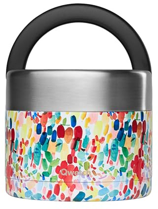 QWETCH - Thermobehälter für Essen mit Griff - 850 ml Arty - Lunchbox Edelstahl Isotherm - 5h Heiß & 7h Kalt - Auslaufsicher & BPA-frei