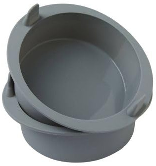 2 Lakeland Air Fryer Round Silicone Moulds 20cm x 18cm x 9cm H– Perfect for Round Cakes in Air Fryer