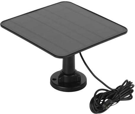 Chargeur de Panneau Solaire, Chargeur de Panneau Solaire pour Caméra étanche IP65 12W 6V avec Câble de Chargement de 9,8 Pieds, pour Pro 3 Pro 4 Ultra 2 Go 2 (Black)