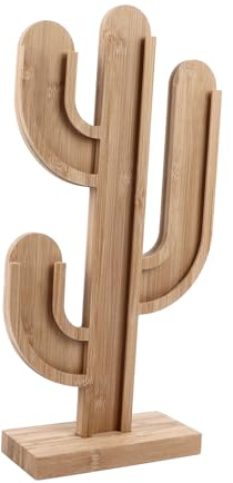 XHTLLO Porte-dosette De Café, Porte-Capsules De Café en Forme De Cactus Imaginatif Et Amovible, Organisateur Parfait De Grande Capacité en Bois Massif pour la Cuisine