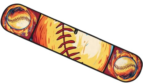 Guanti da forno doppi presina, palla da baseball con stampa fuoco guanti da forno resistenti al calore guanti da forno per cucina domestica guanto da forno