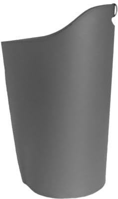 LLIMAC Design SAPEL, originaler Pellet-Tasche aus Leder, moderner Ofenpelletbehälter, Pellet-Organizer, Behälter für Kaminofen, hergestellt in Italien. Grau