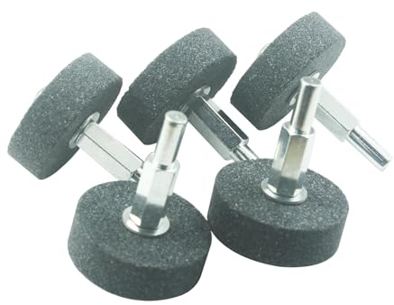 JUNLIXN 5 Pcs 1/4 Mandrel Mounted Stone Grinding Wheels(40mm) | for Drill, Grinder, Rotary Tools Sanding Sharpening