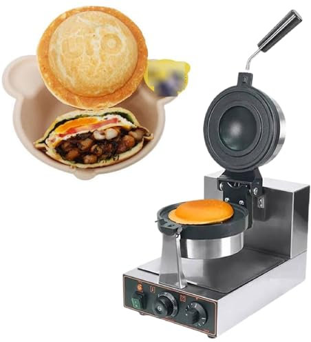 Machine De Cuisson Rotative Pour Hamburgers, Presse à Hamburgers, Gaufrier éLectrique Commercial, Machine à Hamburgers à CrèMe GlacéE,single-220V